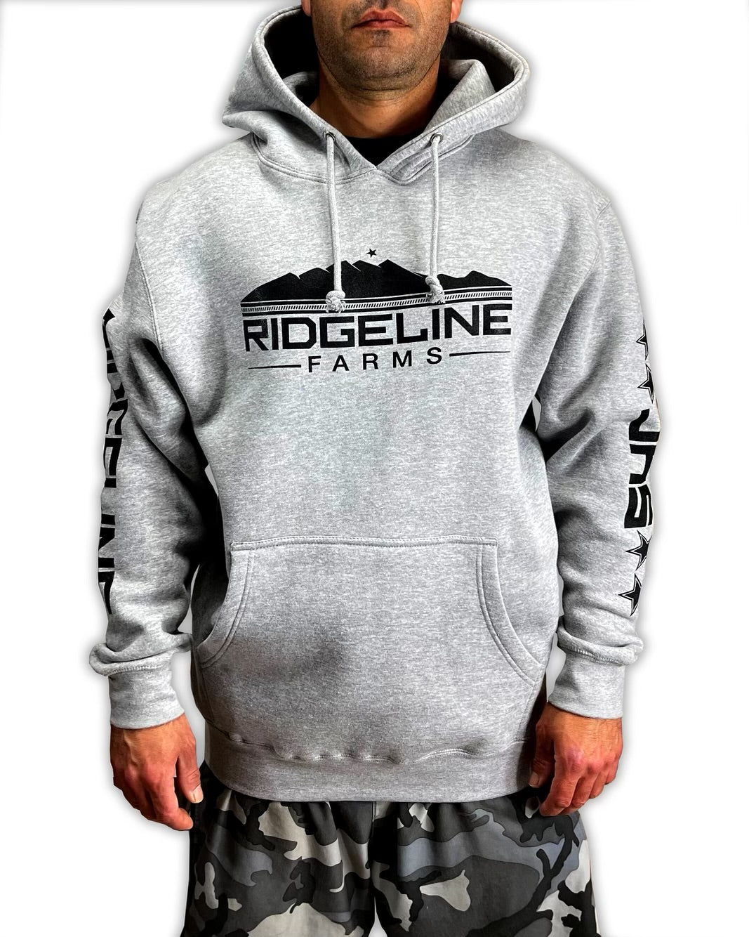 Unisex (Heavy Weight) Grey With Black Mountain Original Logo SHC Hoodie