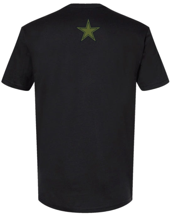 Rasta Ridgeline Logo CVC Tee- Black
