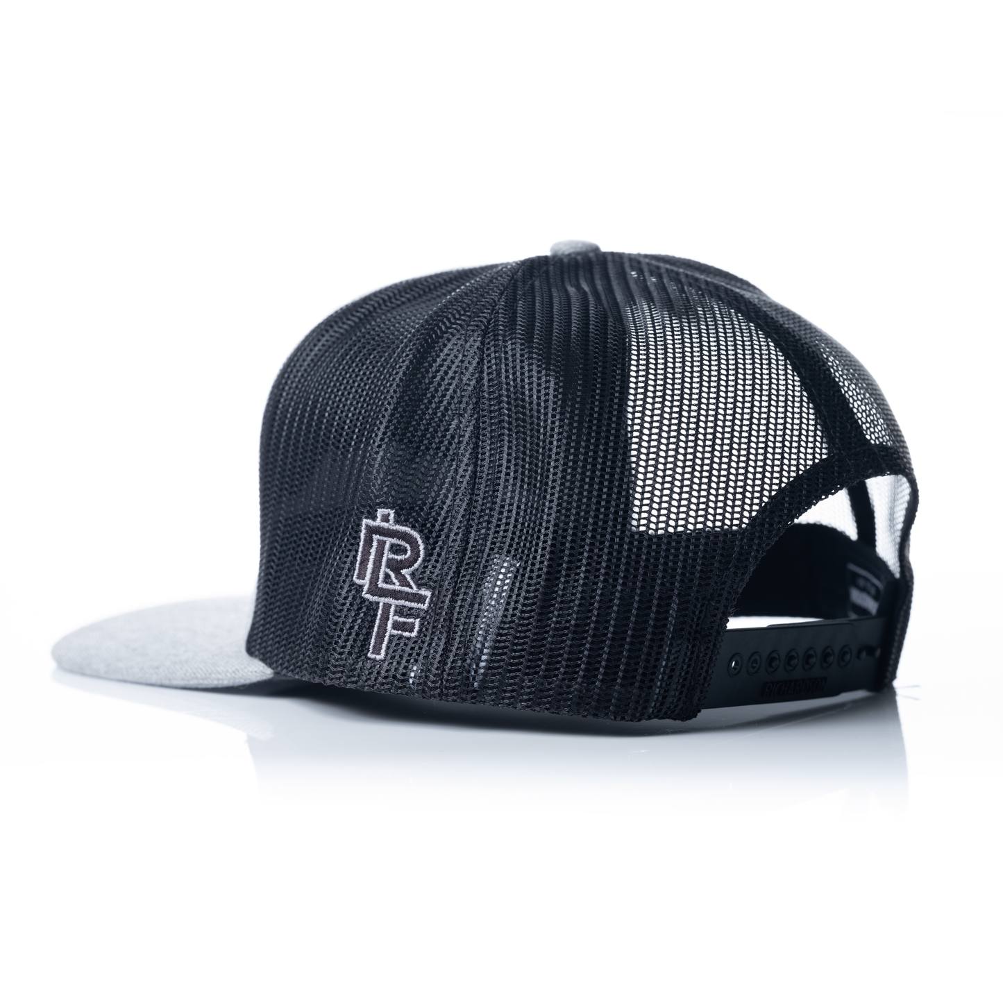 Classic Flat Bill Richardson Cap With Black Monochromatic Ridgeline Farms Logo