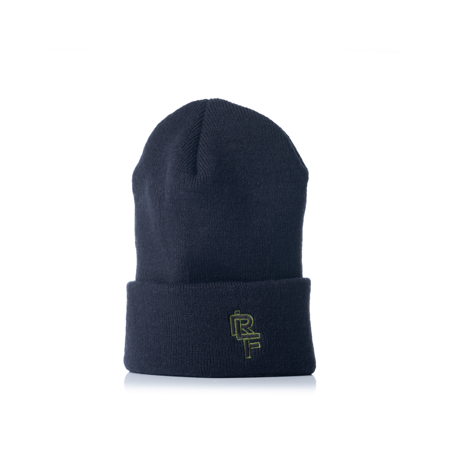 Quintessential Cuffed Beanie in Black with Rasta Ridgeline Farms logo