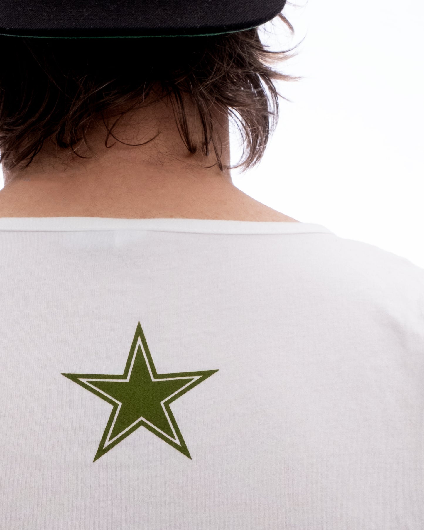 100% Ring-spun Cotton Tee with Rasta Ridgeline Logo - White