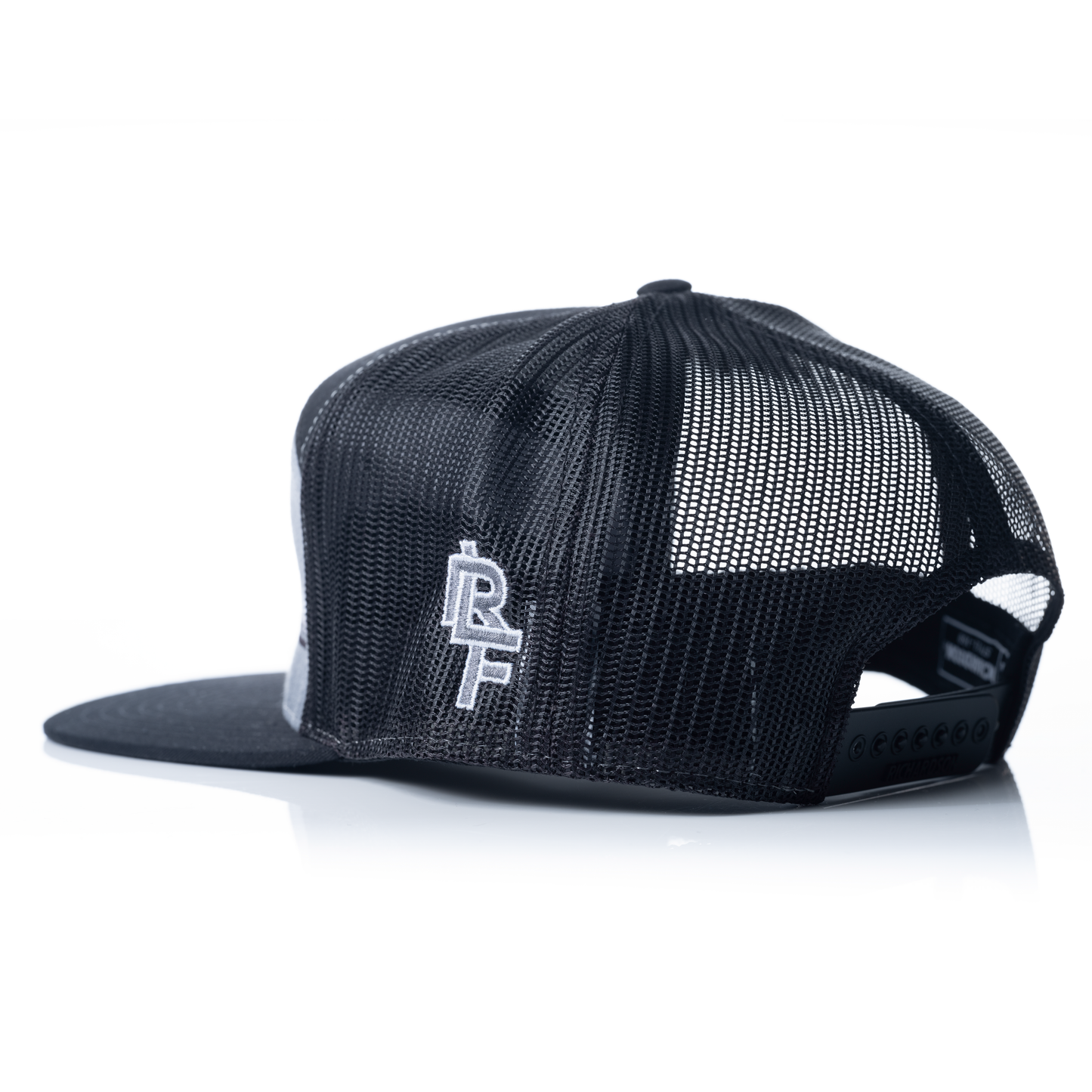 Monochromatic Logo Richardson 168 7 Panel Trucker Cap- Heather Grey/ Black