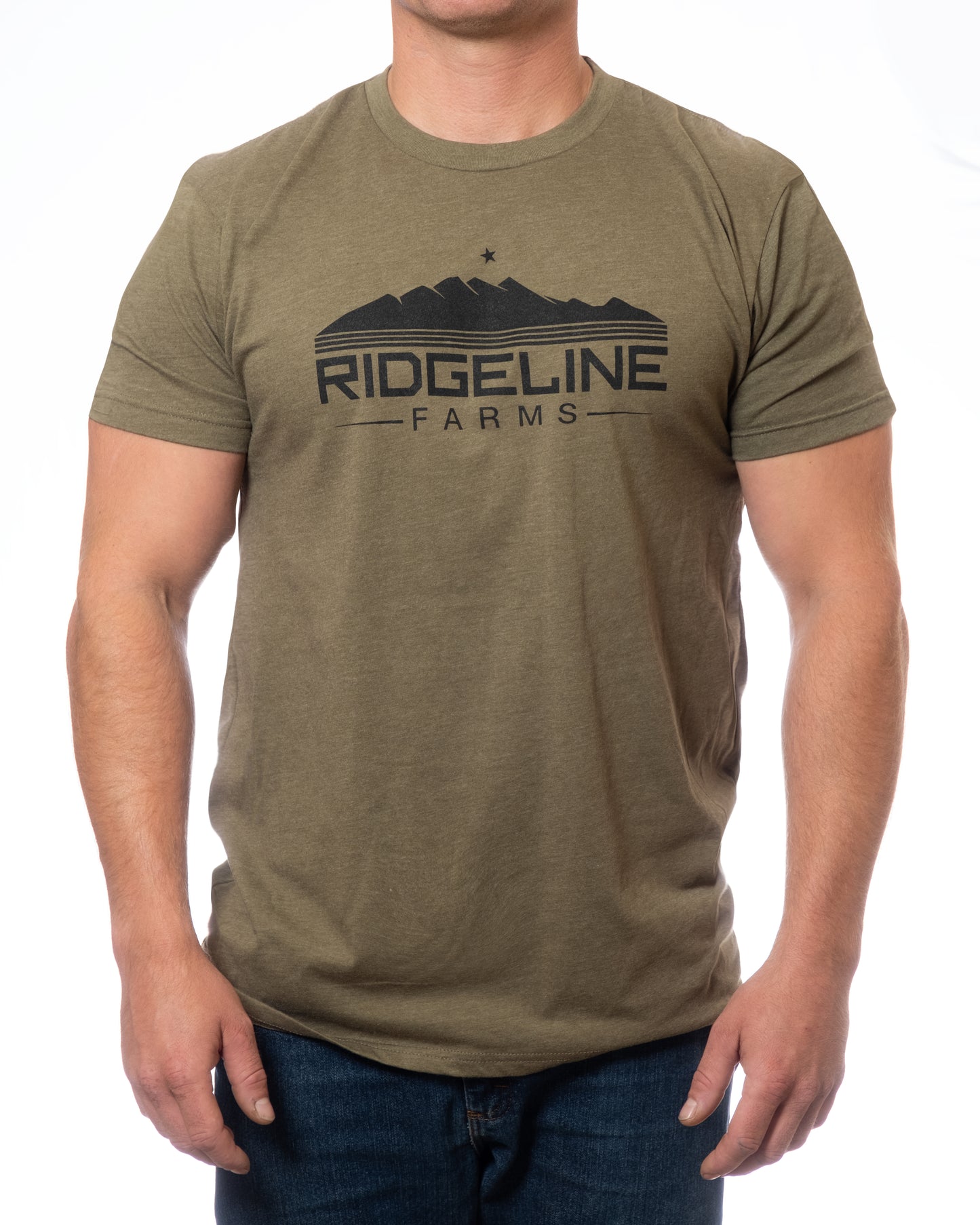 OG Ridgeline CVC Tee- Military Green with Black