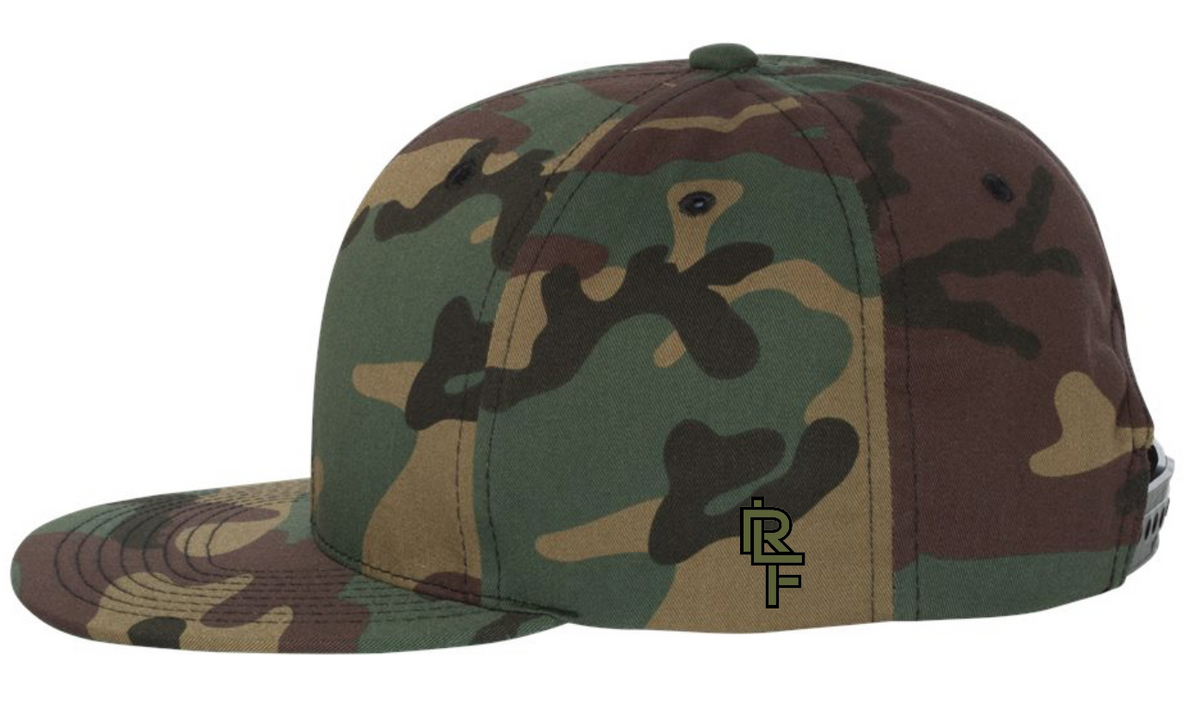 Green Camo Premium Flat Bill Snapback Ridgeline Cap